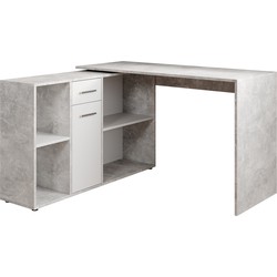 Meubella Bureau Crister - Grijs - 122 cm