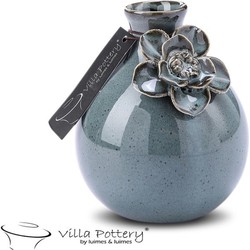 Villa Pottery  Grijs-groene bloemenvaas Jolie D9 x H10