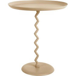 Bijzettafel Zig Zag - Zachtbruin - Ø44cm