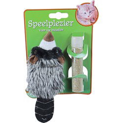 Katten-speelgoed wasbeer catnip vulbaar 18cm