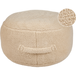 Beliani ADLANA - Poef-Beige-Bouclé