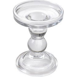Clayre & Eef Kandelaar  Ø 9x11 cm Transparant Glas