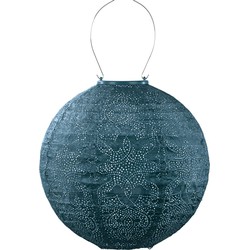 Lumiz Solar Buitenlampion - Marrakesh Rond - 30 cm - Petrol