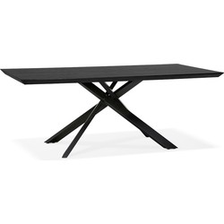 Eettafel met centrale x-vormige poot WALABY zwart