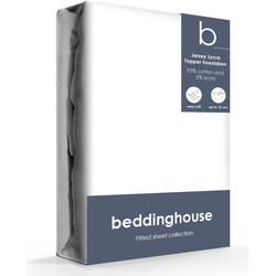 Beddinghouse Jersey-Lycra Topper Hoeslaken White-90/100 x 200/220 cm
