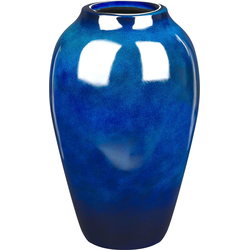 Beliani OCANA - Bloemenvaas-Blauw-Terracotta