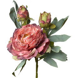 Clayre & Eef Kunstbloem Rood Kunststof