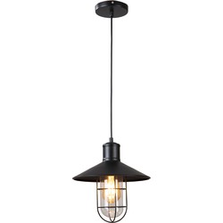 QUVIO Hanglamp metaal en glas - QUV5082L-BLACK