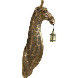 Wandlamp Giraffe - Antiek Brons - 20.5x19x61cm