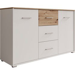 Meubella - Dressoir Butcher - Wit - 138 cm