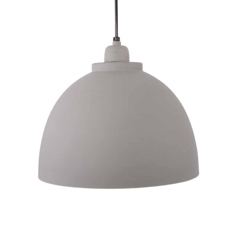 Hanglamp Capri 32 cm Mat Licht Grijs + Witte binnenkant - 