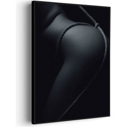 Muurwerken Akoestisch Schilderij - Vrouw Met Sexy Touw - Geluidsdempend Wandpaneel - Wanddecoratie - Geluidsisolatie - PRO (AW 0.90) XXL (107X150)