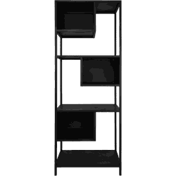 Open vakkenkast Manhattan - 65x35x175 - Zwart - Ijzer