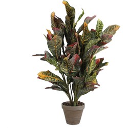 Mica Decorations Croton Kunstplant in Bloempot Stan - H73 x Ø40 cm - Bont