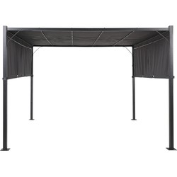 Beliani PARGA - Tuin pergola-Grijs-Polyester, Staal