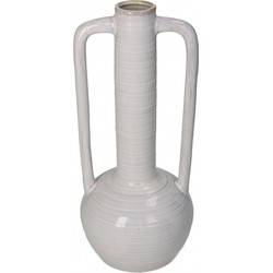 Vase Feinkeramik beige 12.2x12.2x27.5 cm - HD Collection