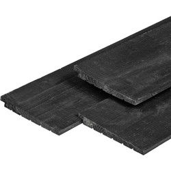 Zweeds rabat Eco douglas zwart geimpregneerd 1,1/2,2x19,5x500 cm Tuindeco