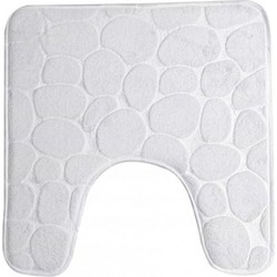 Urban Living Badkamerkleedje/wc badmat tapijt - memory foam - parel wit - 49 x 49 cm - Badmatjes