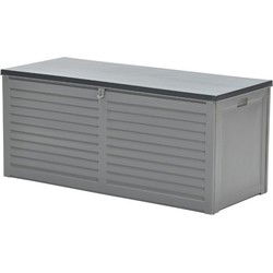 Primo kussenbox - kunststof - 490L - 146x61 cm - donkergrijs - zwart