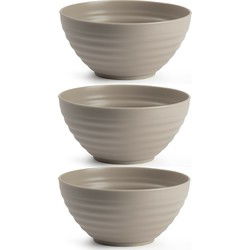 Plasticforte Kommetjes/schaaltjes - 6x - plastic - 15x8cm - taupe - Kommetjes