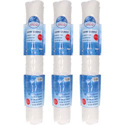 Decoris Sneeuwdeken - 3x stuks - wit - 300 x 60 cm - polyester - sneeuwtapijt - Decoratiesneeuw