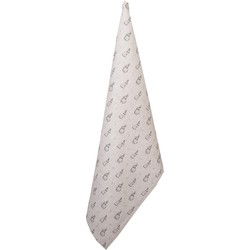 Clayre & Eef Theedoek 50x70 cm Beige Grijs Katoen Konijn