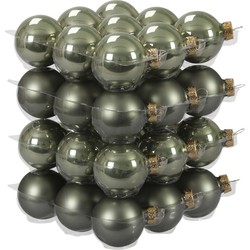 Bellatio decorations Kerstballen - 36 st - groen - glas - 4 cm - Kerstbal