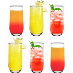 Glasmark Drinkglazen/waterglazen Tumblers - glas - 6x stuks - 400 ml - Drinkglazen