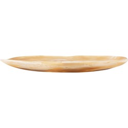 MUST Living Tray Michelangelo Brown/White 3x36x35cm, resin brown/white swirled