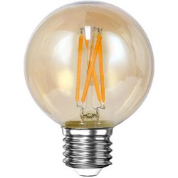 Hoyz Collection - Lichtbron LED [G60] Filament Bol Ø6 - Amberkleurig Glas