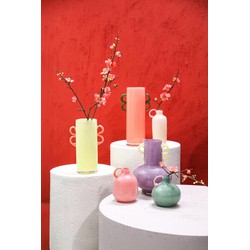PTMD Vaas Mobeen - 17x17x24 cm - Glas - Geel