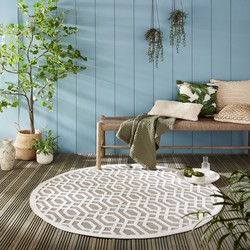 Rond Buitenkleed - Mataro Crème/Beige - 160 CM ROND