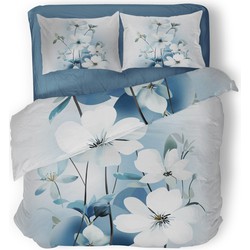 Eleganzzz Dekbedovertrek Micropercal Field of Blooms - blue 240x200/220cm