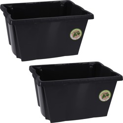 4x Stuks Opberg boxen/dozen - kunststof - 20 liter - 42 x 33 x 23 cm - Opbergbox