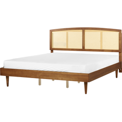 VARZY  - Bed - Lichtbruin - 180 x 200 cm - Rubberhout