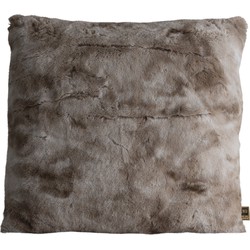 PTMD Linde Beige faux fur cushion square L