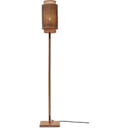 Vloerlamp Bhutan - Bamboe/Zwart - 20x20x145cm