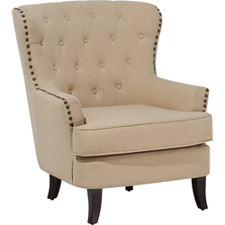 Beliani VIBORG - Fauteuil-Beige-Polyester