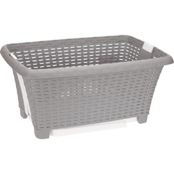 Bathroom Solutions Wasmand - uitklapbare poten - 38L - grijs - 60x40cm - Wasmanden