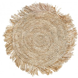 The Fringe Raffia Placemat Round - Natural