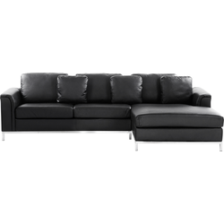 OSLO - Hoekbank - Zwart - Linkerzijde - 270 cm - Leer