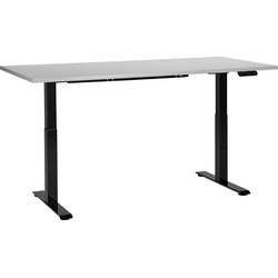 DESTINES - Elektrisch bureau - Grijs/Zwart - 180 x 80 cm - Spaanplaat
