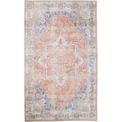 Vloerkleed 200x300cm - Oranje/Wit - Chenille Polyester - Kleed Havana