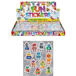 120 Stuks - Fun Stickers - Robots Stickervellen - Sticker Robot - Uitdeelcadeautjes - Uitdeel - Traktatie kinderen - Jongens