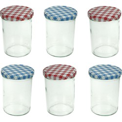 Cosy & Trendy Voorraadpotten/inmaakpotten schroefdop 440 ml - 6x stuks - weckpotten/conservenpotten - Voorraadpot