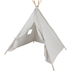 MISOU Tipi Tent - Kinder Speeltent - Jongens Meisjes - 120x120x150cm - Beige - Hout Katoen