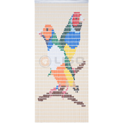 100 Vliegengordijn met Amadines - kant en klaar 92 x 209