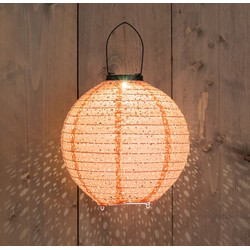 Solar Lampion 25 cm Koraal Marrakesh - Anna's Collection