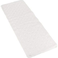 Gerimport Badmat - anti slip - wit - 35 x 97 cm - rechthoekig - Badmatjes
