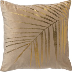 Dutch Decor LUNO - Sierkussen 45x45 cm - gouden opdruk - Semolina - beige - Dutch Decor